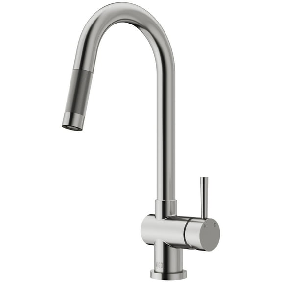 VIGO Gramercy Single Handle Pull-Down Spout Kitchen Faucet in Stainless Steel