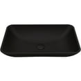 thumbnail image 1 of VIGO Hadyn Modern Black Matte Shell Glass 22 in. L x 14 in. W x 4 in. H Rectangular Vessel Bathroom Sink, 1 of 7