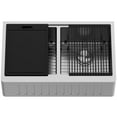 thumbnail image 1 of Oxford 33" L x 20.5" W Double Basin Farmhouse Kitchen Sink With Additional Accessories, 1 of 11