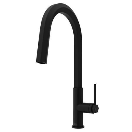 VIGO Hart Hexad Single Handle Pull-Down Spout Kitchen Faucet in Matte Black