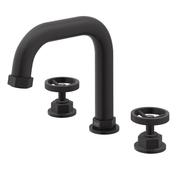 VIGO Hart Widespread Bathroom Faucet in Matte Black