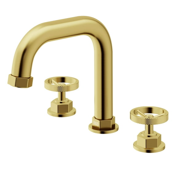 VIGO Hart Widespread Bathroom Faucet in Matte Brushed Gold