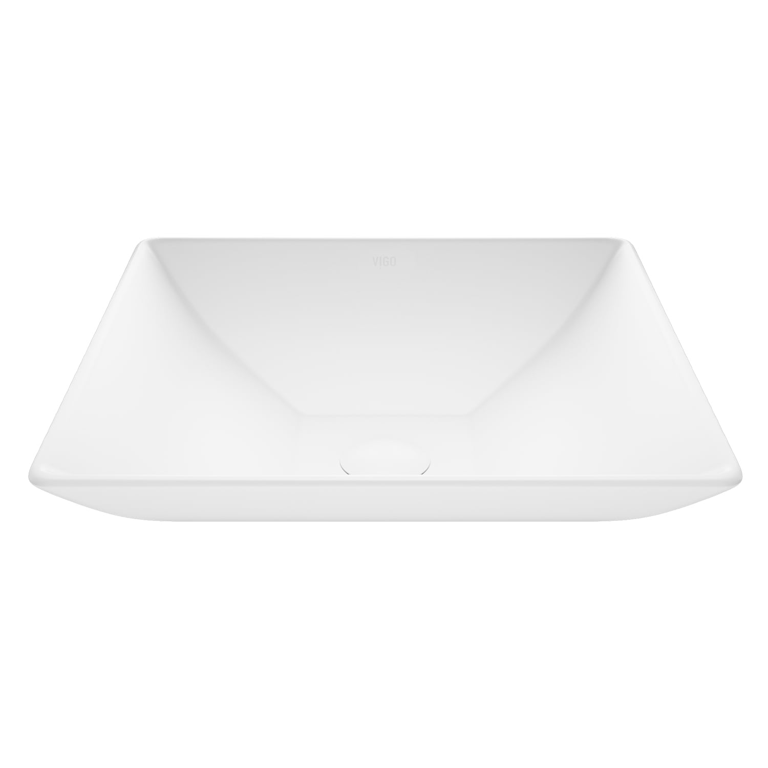 Matte White Square Acrylic Vessel Sink