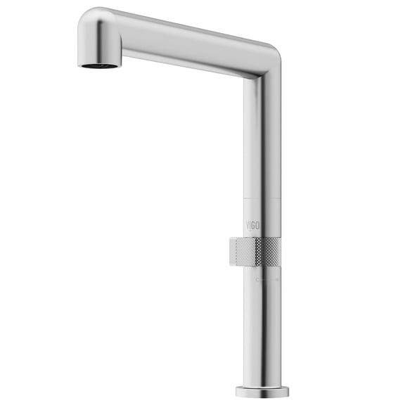 VIGO Jewel 11 in. H Single Handle Kitchen Bar Faucet in Stainless Steel-VG02053ST