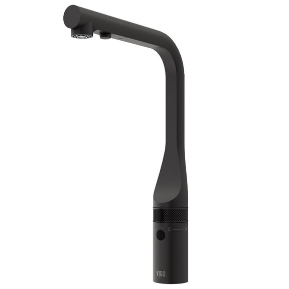 VIGO Jewel Touchless Sensor 15 in. Single Handle Pull-Out Kitchen Faucet in Matte Black-VG02039MBS