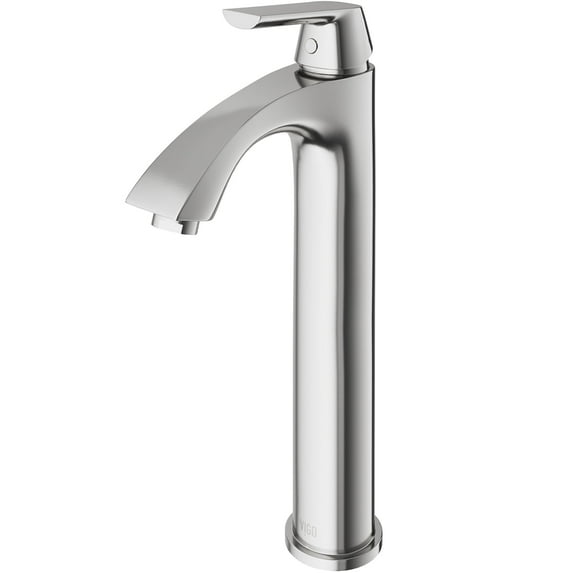 VIGO Linus Single Handle Single-Hole Bathroom Vessel Faucet in Brushed Nickel