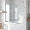 thumbnail image 1 of VIGO Luca 56 to 60 in. W x 58 in. H Sliding Frameless Tub Door in Chrome with 3/8 in. (10mm) Clear Glass, 1 of 12