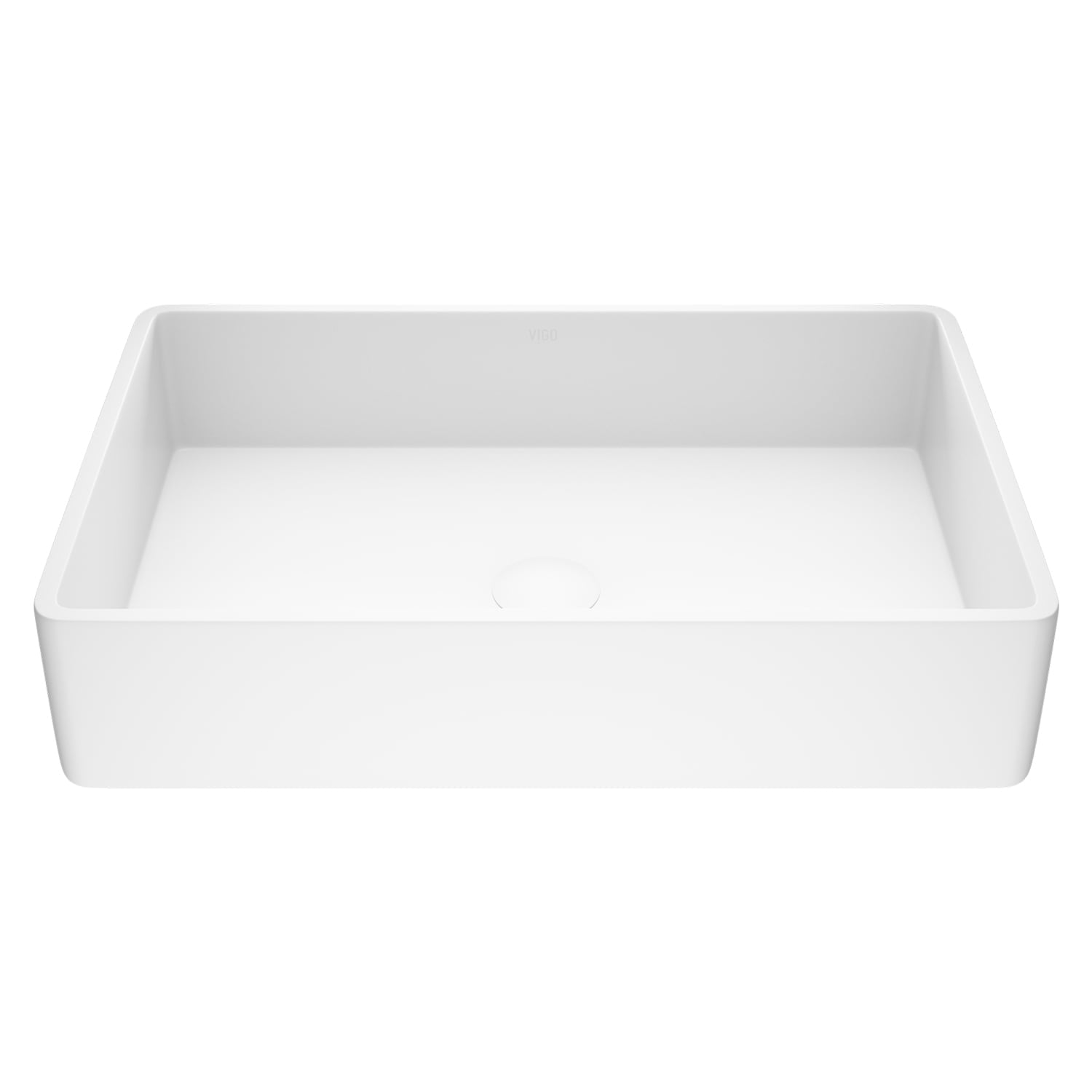 Magnolia 21" Matte White Rectangular Acrylic Vessel Sink