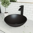 thumbnail image 1 of VIGO Matte Shell Cavalli Glass Round Vessel Bathroom Sink in Black with Duris Faucet and Pop-Up Drain in Matte Black, 1 of 11