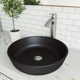 thumbnail image 1 of VIGO Matte Shell Modus Glass Round Vessel Bathroom Sink in Black with Linus Faucet and Pop-Up Drain in Brushed Nickel, 1 of 10