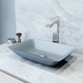thumbnail image 1 of VIGO Matte Shell Sottile Glass Rectangular Vessel Bathroom Sink in Blue with Duris Faucet and Pop-up Drain in Chrome, 1 of 10