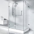 thumbnail image 1 of VIGO Monteray 32 in. L x 40 in. W x 79 in. H Frameless Hinged Rectangle Shower Enclosure Kit in Chrome with Clear Glass, 1 of 11