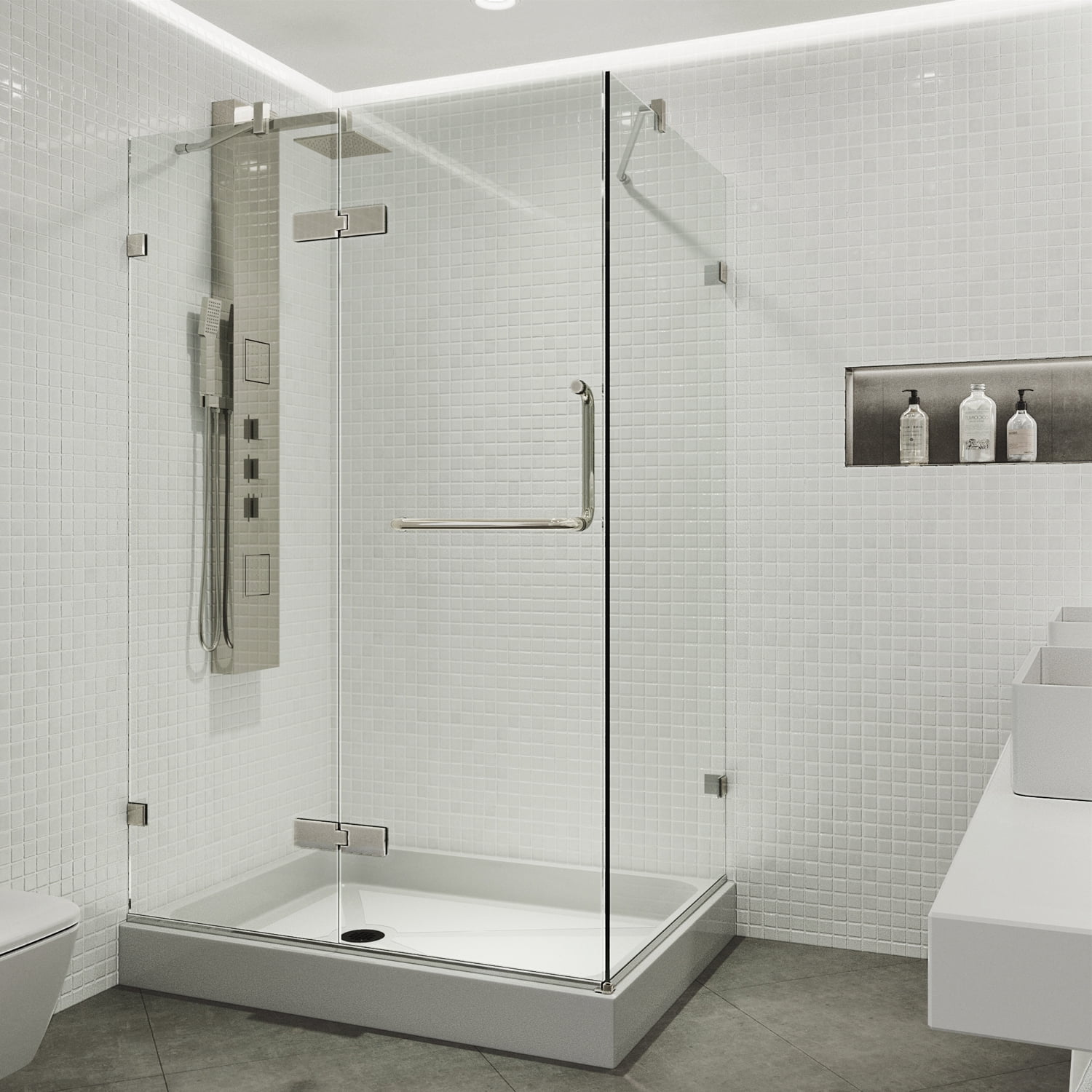 VIGO Monteray Frameless Shower Enclosure - Shower Enclosures - Shower