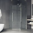 thumbnail image 1 of VIGO  Ontario Clear Adjustable Frameless Neo-angle Shower Enclosure Stainless Steel Finish, 1 of 2