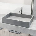 thumbnail image 1 of VIGO Orvieto Concreto Stone Rectangular Bathroom Vessel Sink in Gray with Sterling Faucet and Pop-Up Drain in Brushed Nickel-VGT2093, 1 of 14