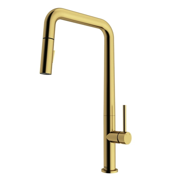 VIGO Parsons Single Handle Pull-Down Sprayer Kitchen Faucet in Matte Brushed Gold