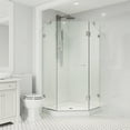 thumbnail image 1 of VIGO Piedmont 38 in. L x 38 in. W x 77 in. H Frameless Hinged Neo-angle Shower Enclosure Kit in Chrome with Clear Glass, 1 of 12