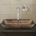 Vigo Rectangular Golden Greek Glass Vessel Sink and Wall Mount Faucet