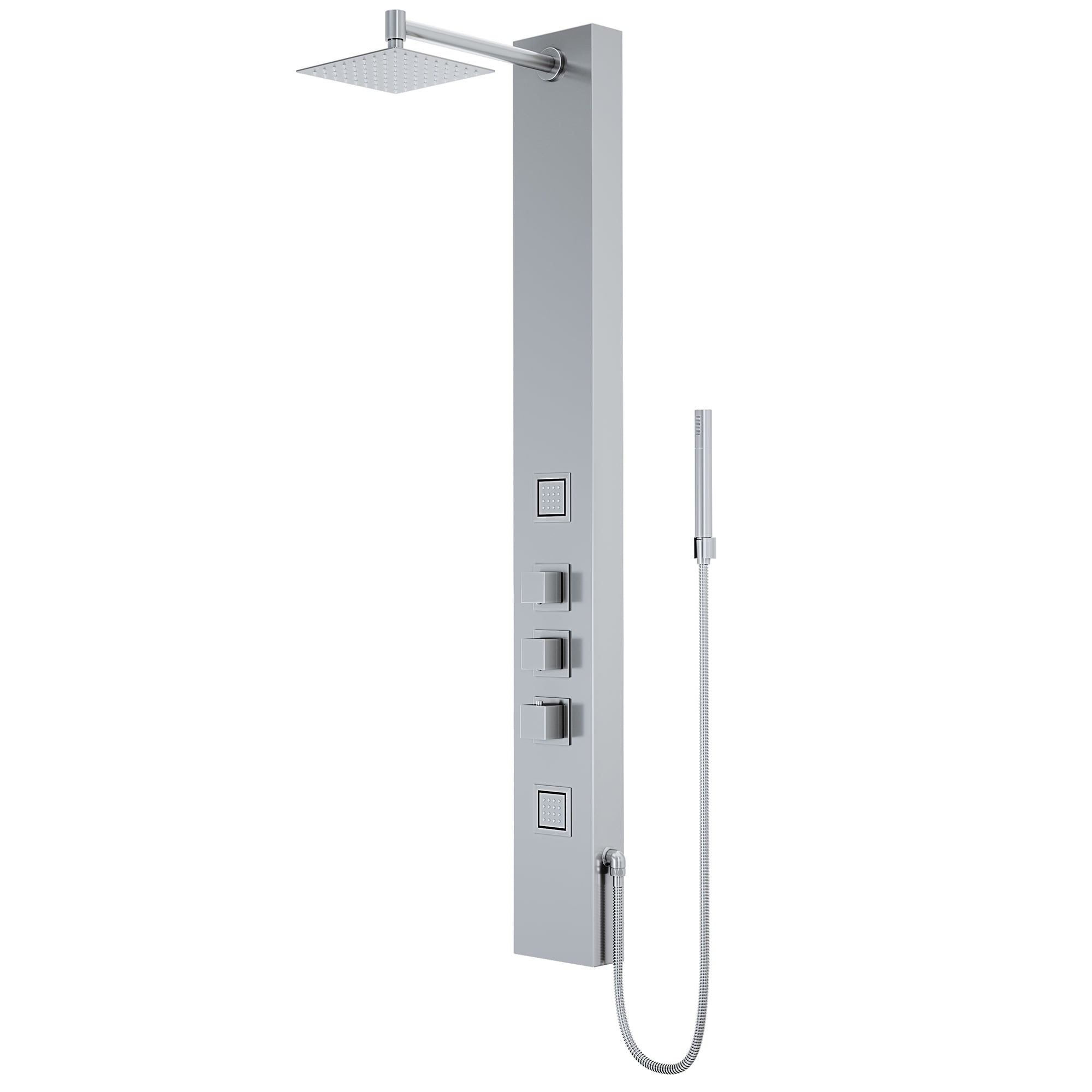 Rector 55" Stainless Steel 2-Jet Shower Panel System with Hand Shower