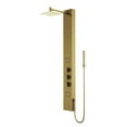 thumbnail image 1 of VIGO Rector 55 in. H x 6 in. W 2-Jet Shower Panel System with Square Head and Hand Shower Wand in Matte Brushed Gold, 1 of 12