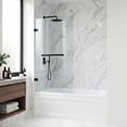 thumbnail image 1 of VIGO Rialto 34 in. W x 58 in. H Hinged Frameless Tub Door in Matte Black with 5/16 in. (8mm) Clear Glass, 1 of 11