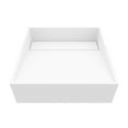 thumbnail image 1 of VIGO Starr Modern White Matte Stone 15 in. L x 15 in. W x 5 in. H Square Vessel Bathroom Sink, 1 of 9