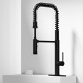 thumbnail image 1 of VIGO Sterling Single Handle Pull-Down Sprayer Kitchen Faucet Set with Deck Plate in Matte Black, 1 of 5
