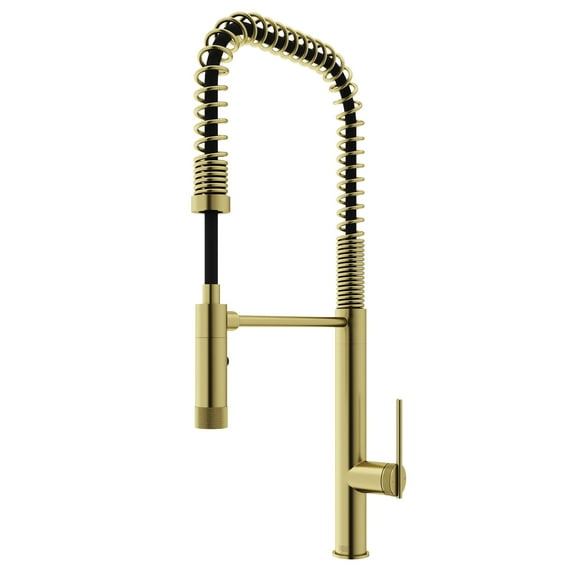 VIGO Sterling Single Handle Pull-Down Sprayer Kitchen Faucet in Matte Brushed Gold