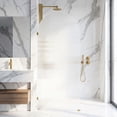 thumbnail image 1 of VIGO VG6094MGFL3478 3.0" L -34.0" W -77.88" H Arden 34" x 78" Frameless Shower Screen with Fluted Glass in Matte Gold Fluted Glass Matte Gold Frameless, 1 of 13