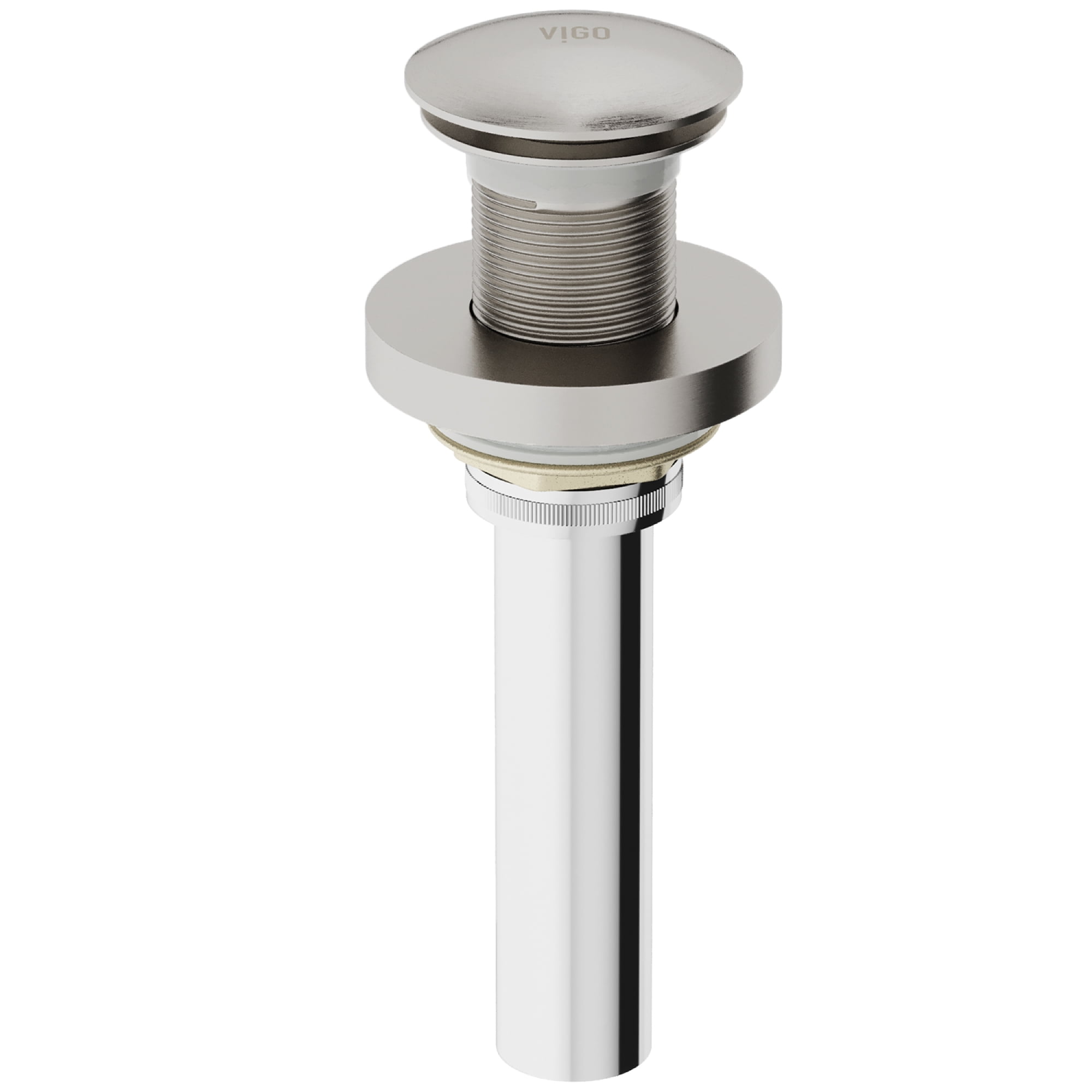 VIGO Vessel Bathroom Sink Pop-Up Drain and Mounting Ring in Brushed ...