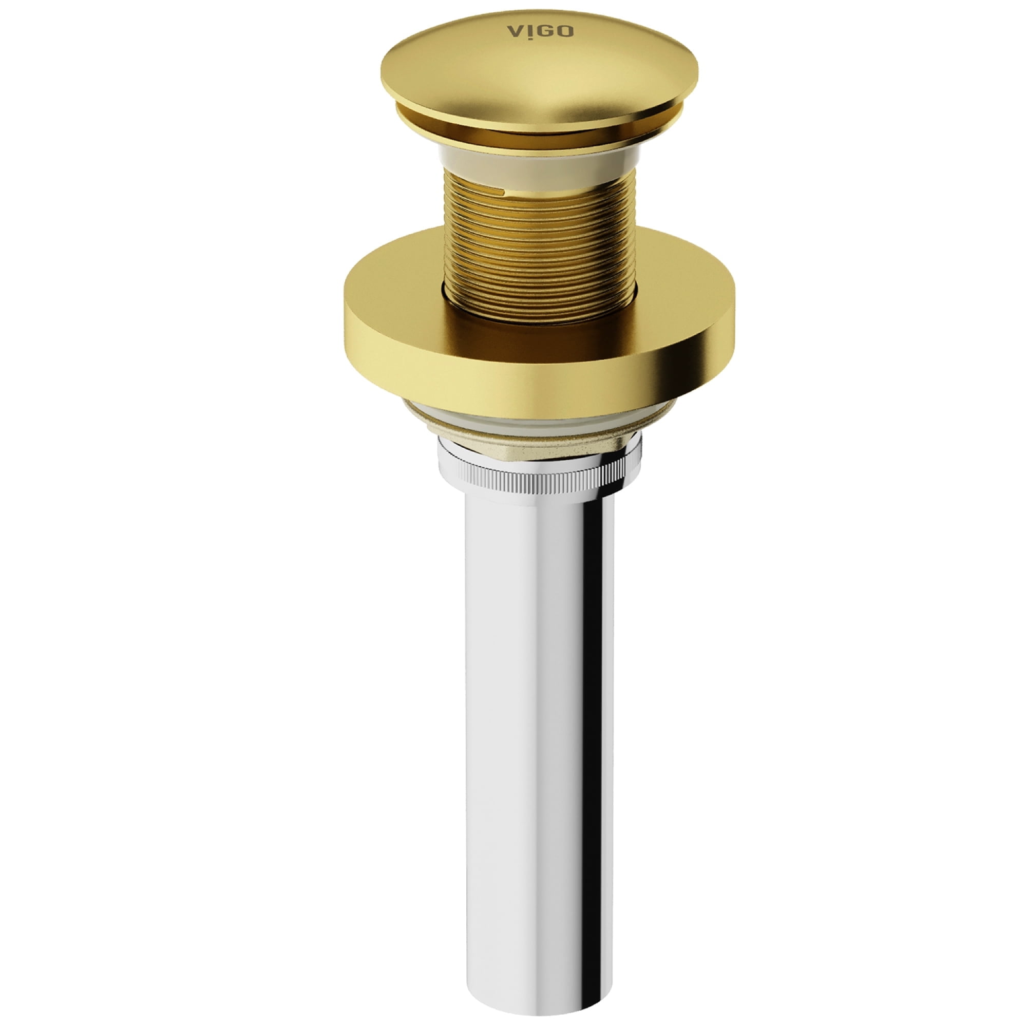 Matte Gold Brass Vessel Sink Pop-Up Drain