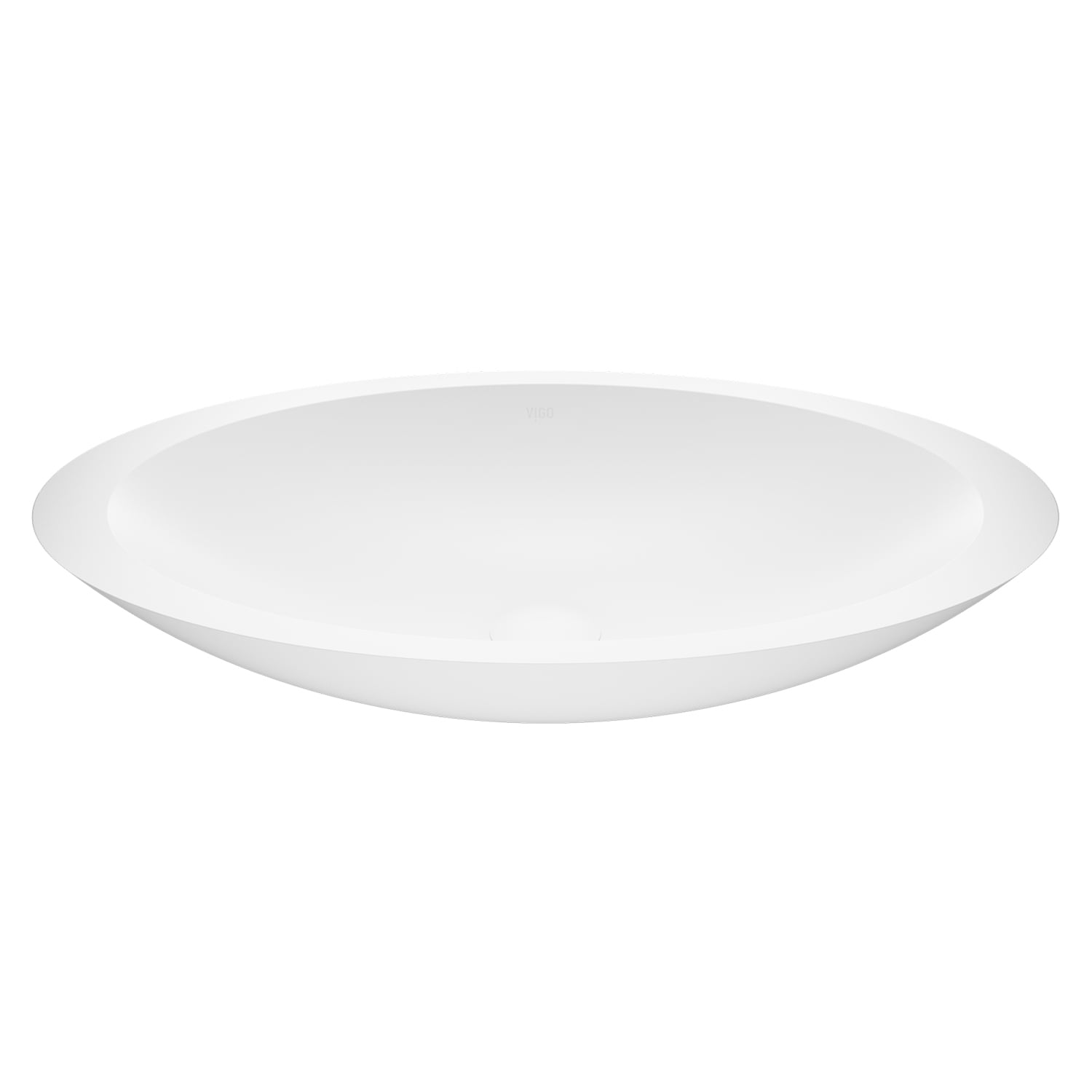 Wisteria 23" White Stone Oval Vessel Sink