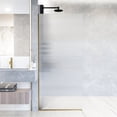 thumbnail image 1 of VIGO Zenith 34 in. W x 74 in. H Frameless Fixed Shower Screen Door in Matte Brushed Gold with 3/8 in. (10mm) Fluted Glass, 1 of 10