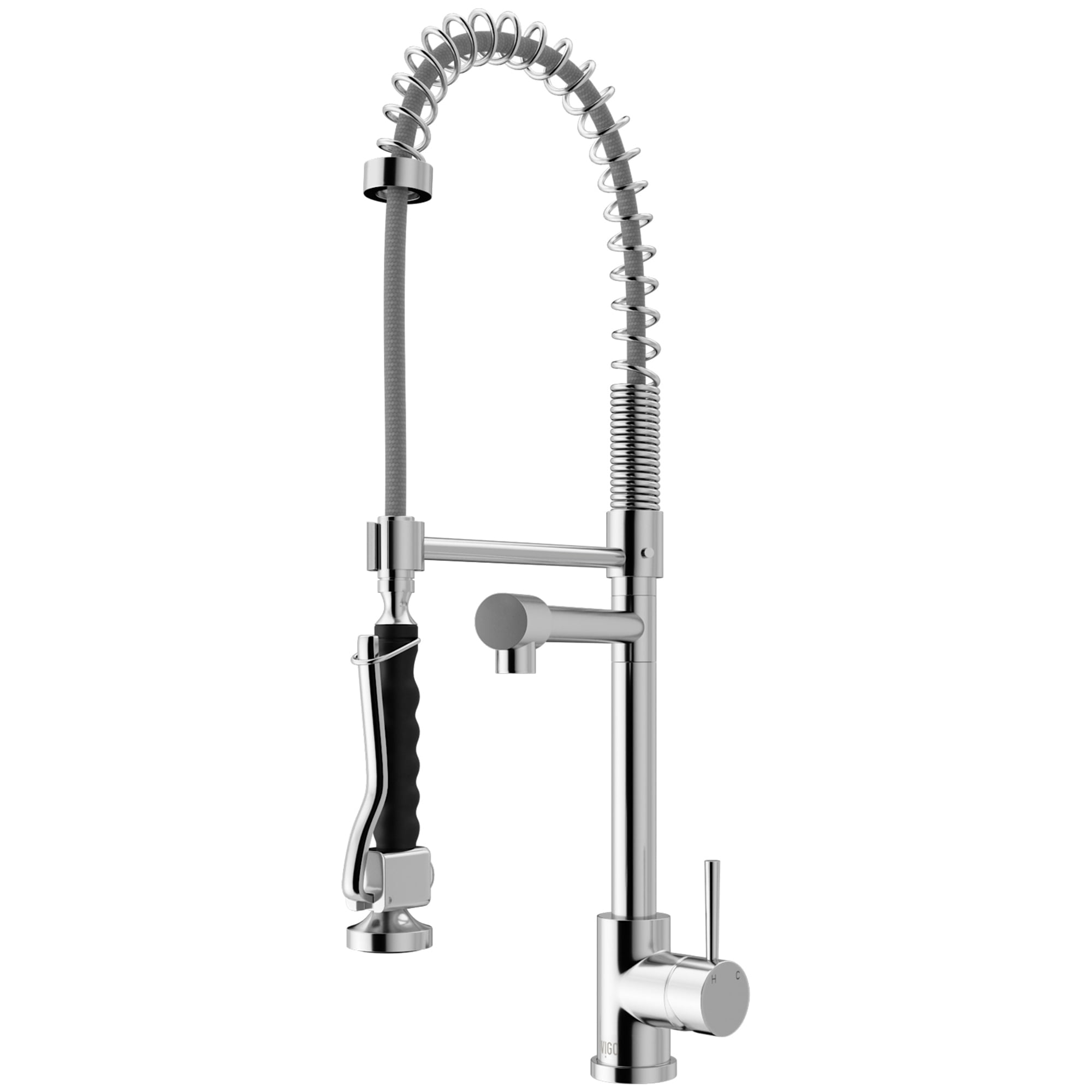 Zurich 27" Chrome Brass Pull-Down Kitchen Faucet