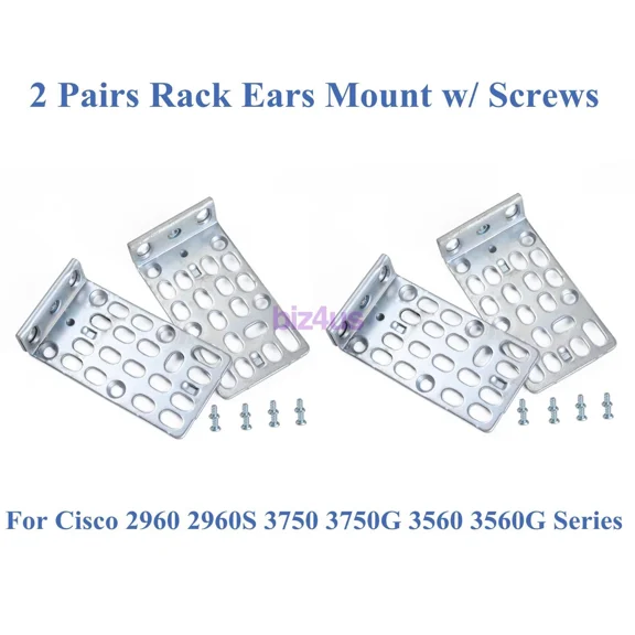 VIGOR- 2 Pairs Rack Ears Mount Kit For Cisco 2960 2960S 3750 3750G 3560 3560G Series