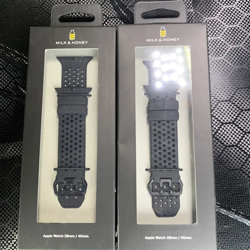 VIGOR- 2 Pcs Milk & Honey Silicone Watch Band For Apple Watch 6 5 4 7 8 Se 38Mm-40Mm