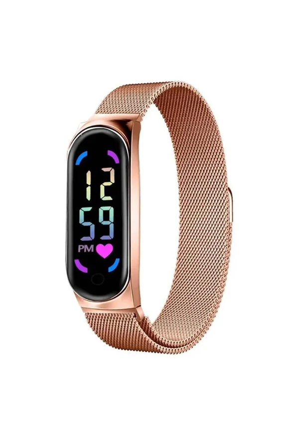 - 2024 New Led Women Watch Magnetic Watchband Strap Waterproof Touch Feminine Cloc
