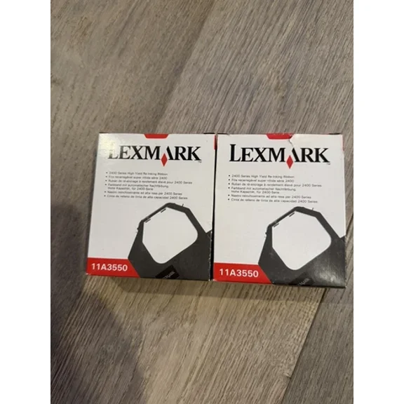 VIGOR- 2Pk Lexmark International 11A3550 High Yield Black Re-Inking Ribbon New
