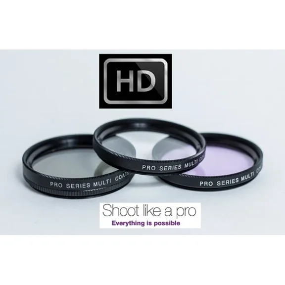 VIGOR- 3Pc Set Uv Polarizer & Fluorescent (Fld) Filter Kit For Sony Nex-F3 Nex F3 Nexf3