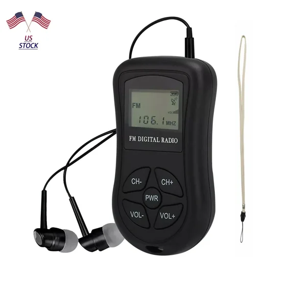 VIGOR- 8v Receiving Sensitivity Fm Radio Receiver Dsp Stereo Audio Sound Earphone Aq