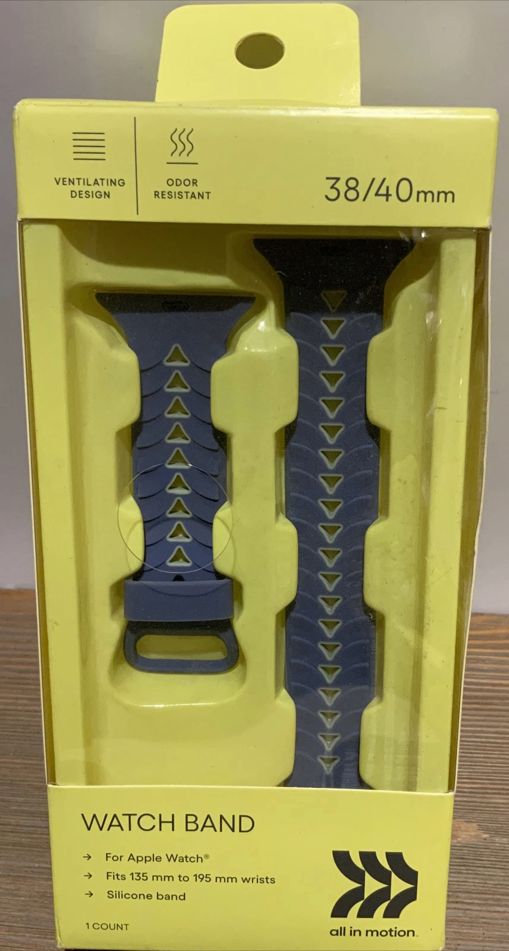 VIGOR- ?? All In Motion Apple Watch Silicone Band 38/40 Mm - Vivid Blue