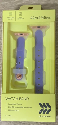 VIGOR- ?? All In Motion Apple Watch Silicone Band - Periwinkle Envy 42/44/45Mm New