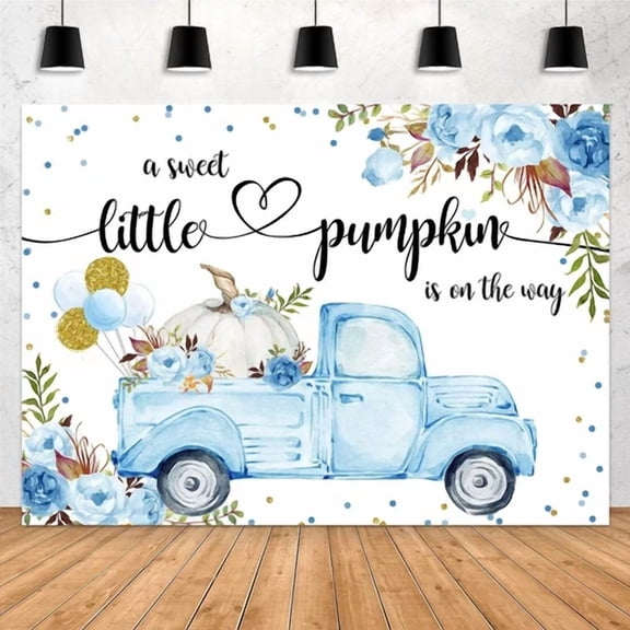 VIGOR- Aperturee Little Pumpkin Baby Shower Backdrop 7X5Ft A Little Sweet Pumpkin Is On