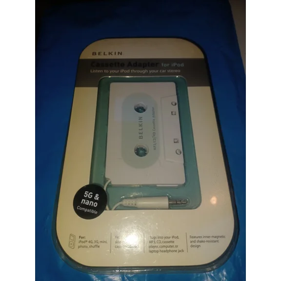 VIGOR- Belkin Cassette Tape Jack Adapter For Ipod 4G,3G Player New Factory Sealed