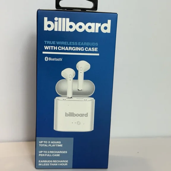 VIGOR- Billboard Wireless Earbuds With Charging Case White