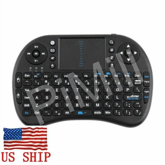 VIGOR- Black Mini 2.4Ghz Wireless Keyboard Touchpad Mouse For Raspberry Pi Us