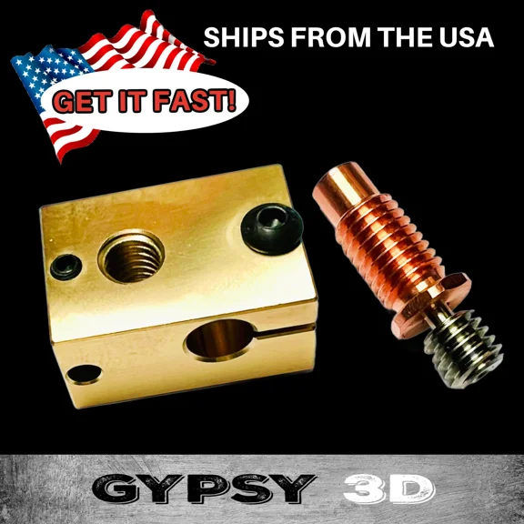 VIGOR- Brass Heater Block And Bimetal Heat Break Package For E3D V6