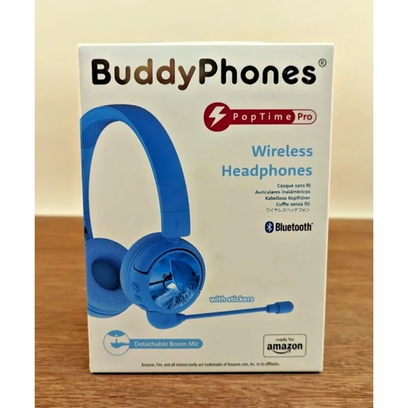 VIGOR- Buddyphones Bt-Bp-Pop-Timep-Blue Pop Time Pro Wireless Headphones Blue