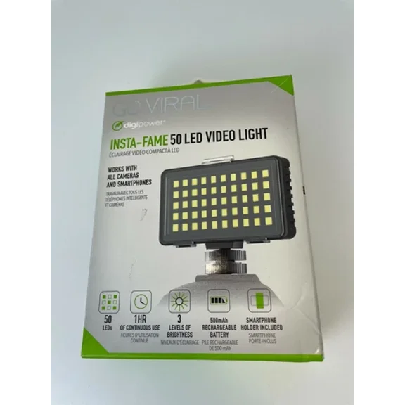 VIGOR- Digipower Insta-Fame Dimmable 50 Led Super Bright Video Light For Smartphone