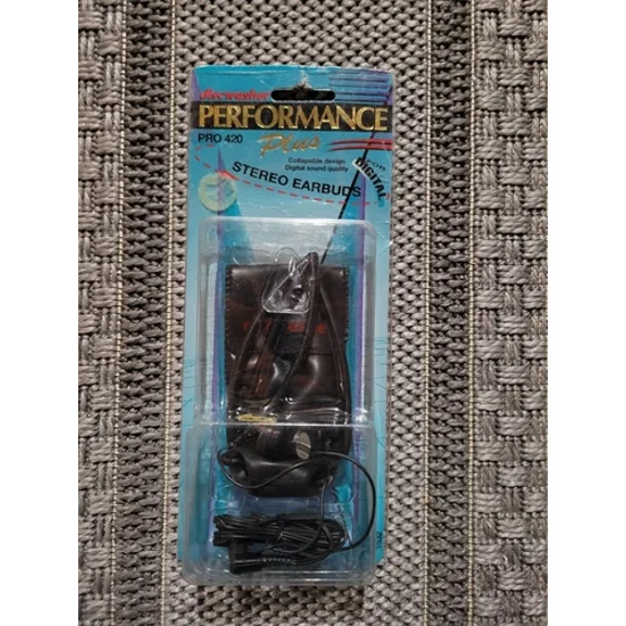 VIGOR- Discwasher 1532 Pro420 Folding Stereo Earbuds W/Case, New!